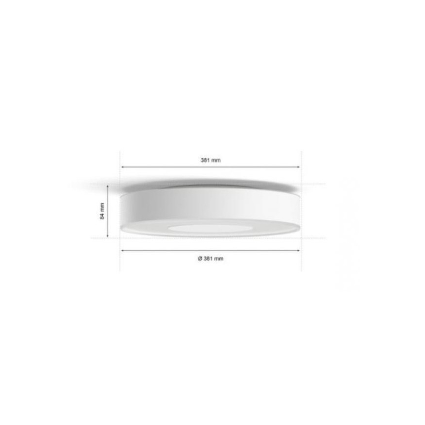Philips - LED RGB ljusreglerad badrumslampa  Hue XAMENTO LED/33,5W/230V IP44 diameter  381 mm 2000-6500K