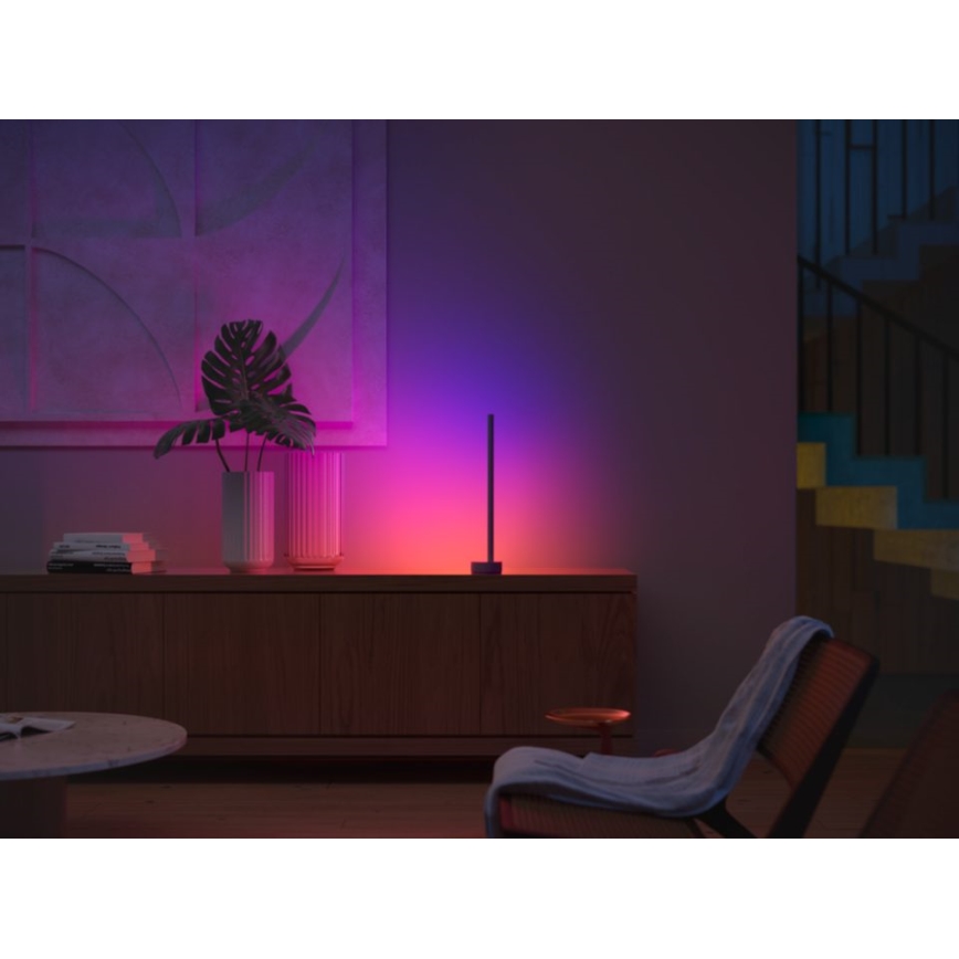 Philips - LED RGB ljusreglerad bordslampa  Hue SIGNE LED/12W/230V 2000-6500K svart