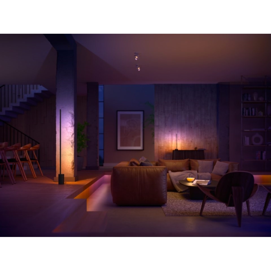 Philips - LED RGB ljusreglerad bordslampa  Hue SIGNE LED/12W/230V 2000-6500K svart