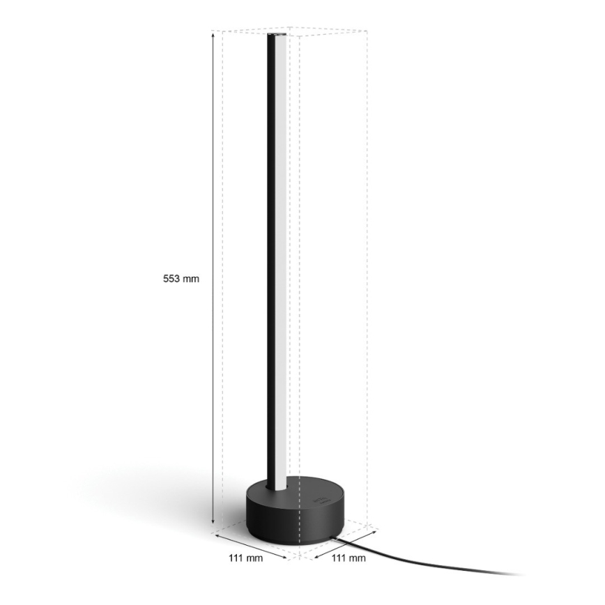 Philips - LED RGB ljusreglerad bordslampa  Hue SIGNE LED/12W/230V 2000-6500K svart