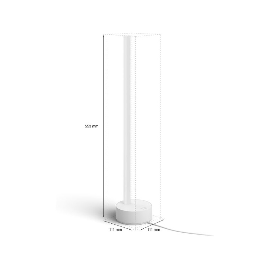 Philips - LED RGB ljusreglerad bordslampa  Hue SIGNE LED/12W/230V 2000-6500K vit