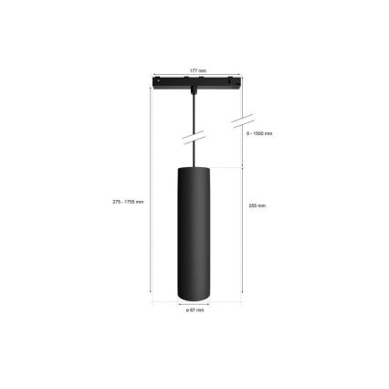 Philips - LED RGB ljusreglerad ljuskrona på snöre För skensystem Hue PERIFO LED RGB/5,2W/24V 2000-6500K