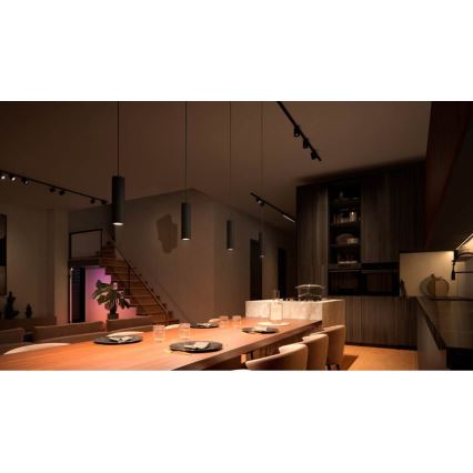 Philips - LED RGB ljusreglerad ljuskrona på snöre För skensystem Hue PERIFO LED RGB/5,2W/24V 2000-6500K