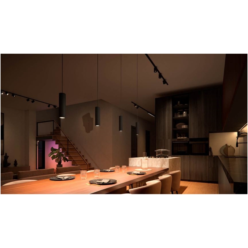 Philips - LED RGB ljusreglerad ljuskrona på snöre För skensystem Hue PERIFO LED RGB/5,2W/24V 2000-6500K