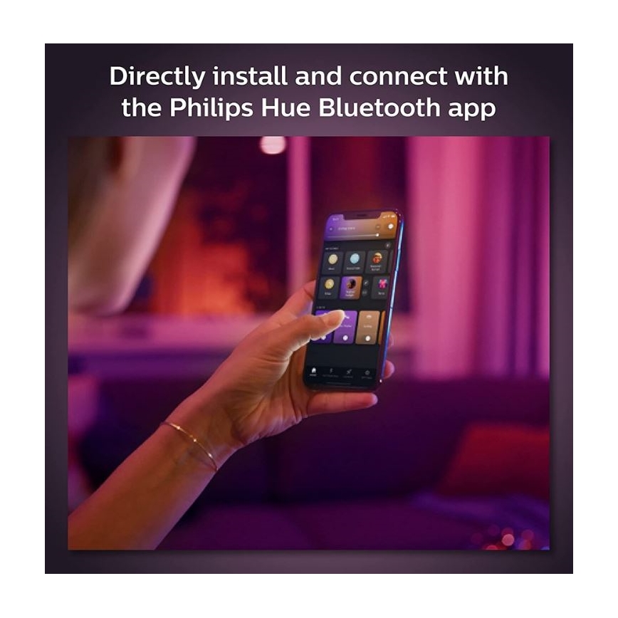 Philips - LED RGB ljusreglerad ljuskrona på snöre För skensystem Hue PERIFO LED RGB/5,2W/24V 2000-6500K