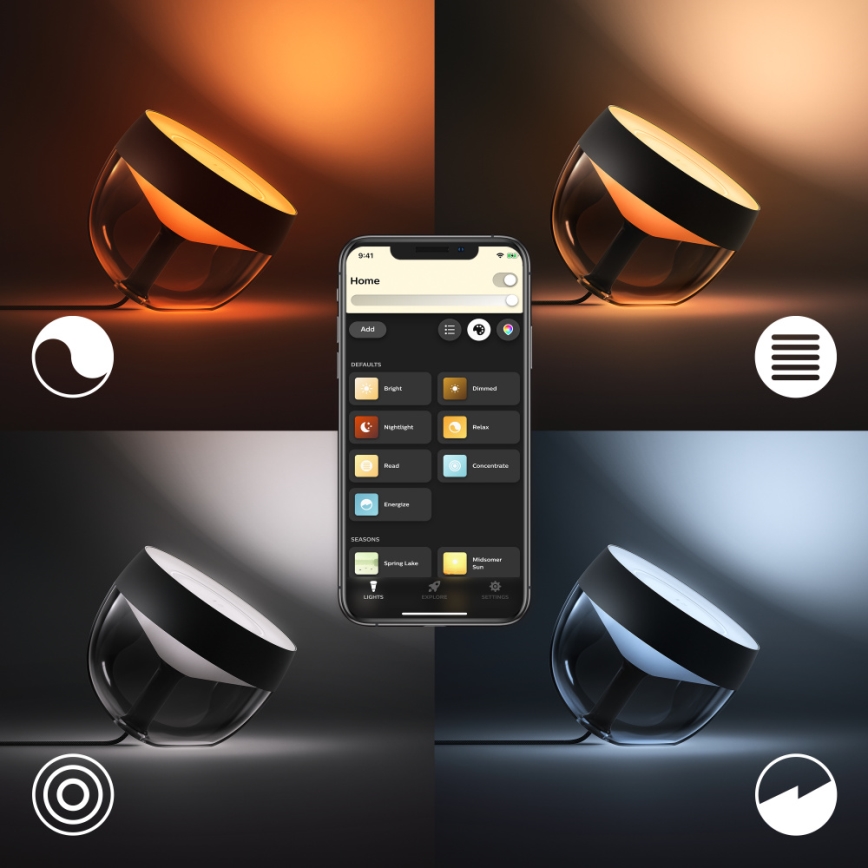 Philips - LED RGB Skrivbordslampa Hue IRIS LED/10W/230V svart