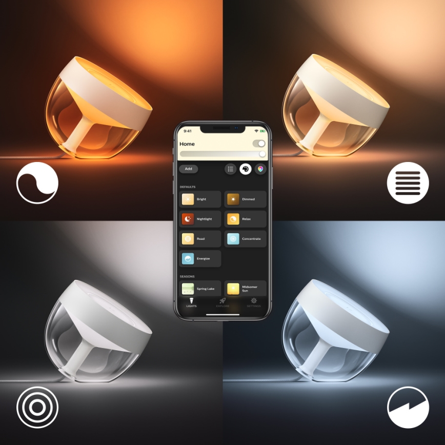 Philips - LED RGB Skrivbordslampa Hue IRIS LED/10W/230V vit
