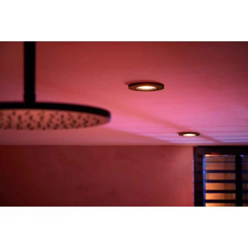 Philips - LED RGBW Ljusreglerad hängande badrumslampa Hue XAMENTO 1xGU10/4,2W/230V 2000-6500K IP44