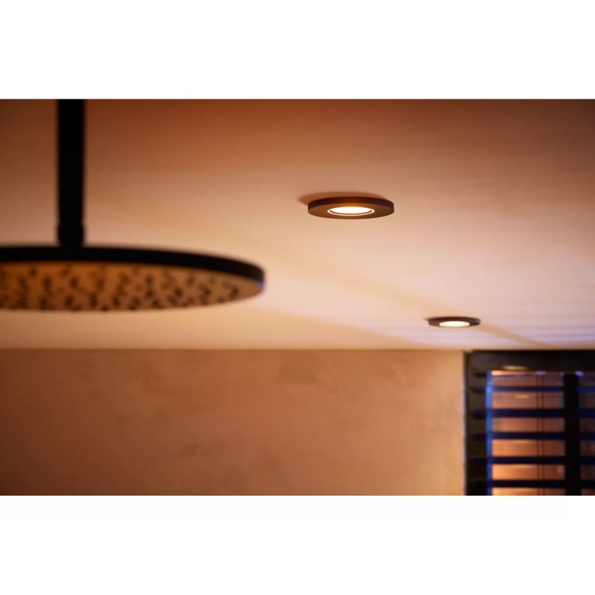 Philips - LED RGBW Ljusreglerad hängande badrumslampa Hue XAMENTO 1xGU10/4,2W/230V 2000-6500K IP44