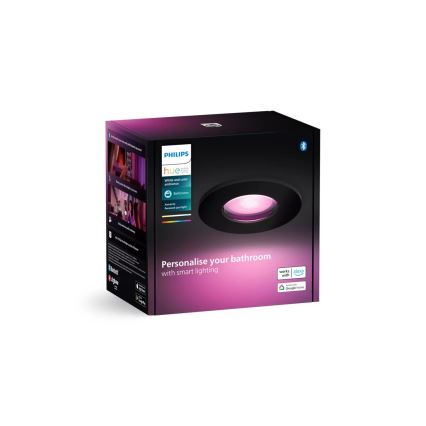 Philips - LED RGBW Ljusreglerad hängande badrumslampa Hue XAMENTO 1xGU10/4,2W/230V 2000-6500K IP44