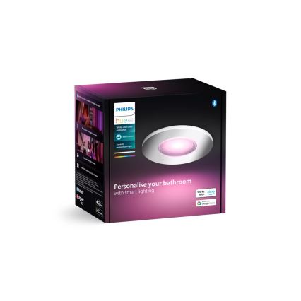 Philips - LED RGBW Ljusreglerad hängande badrumslampa Hue XAMENTO 1xGU10/4,2W/230V 2000-6500K IP44