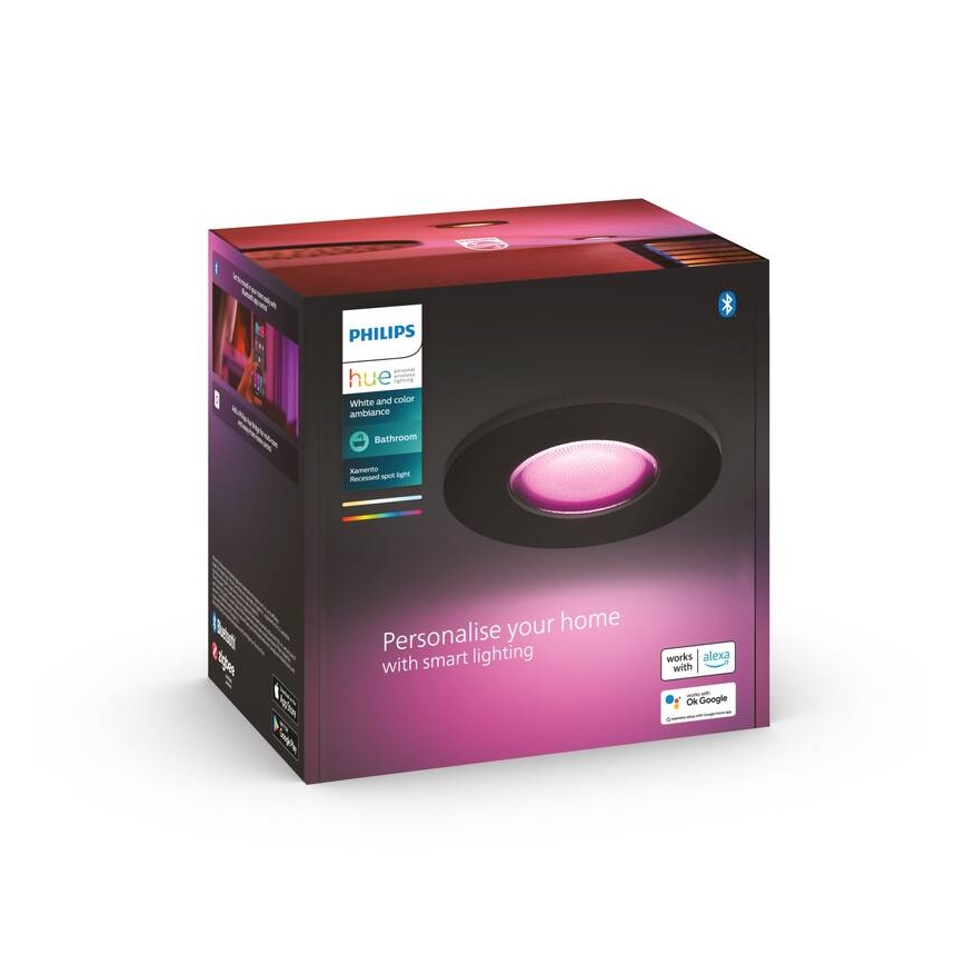 Philips-LED RGBW Dimbar badrumslampa Hue XAMENTO GU10/5,7W/230V IP44