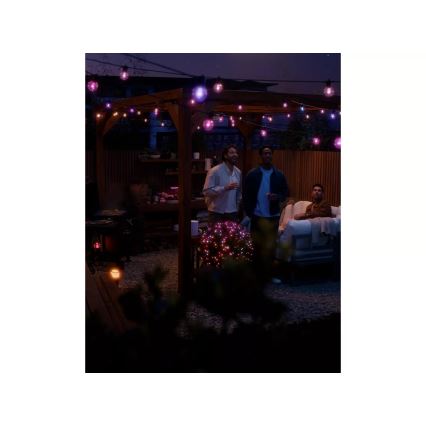 Philips - LED RGBW förlängningsbar dimbar utomhusslinga Hue FESTAVIA 10×LED 7 m IP65