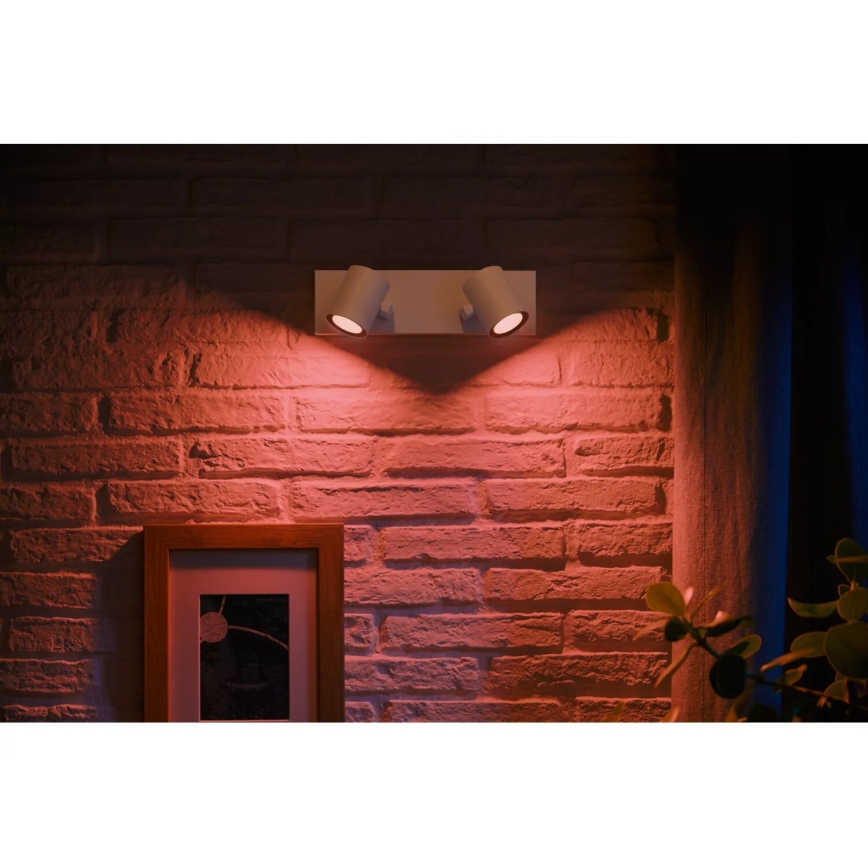 Philips - LED RGBW Dimbar spotlight Hue ARGENTA 2xGU10/4,2W/230V 2000-6500K