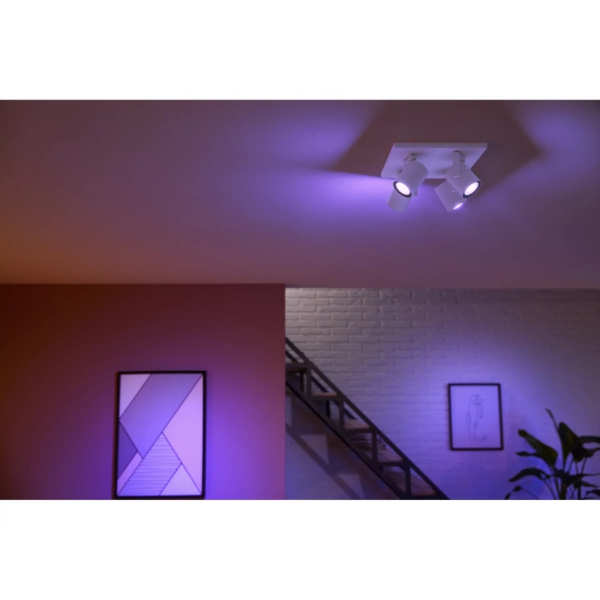 Philips - LED RGBW Dimbar spotlight Hue ARGENTA 4xGU10/4,2W/230V 2000-6500K