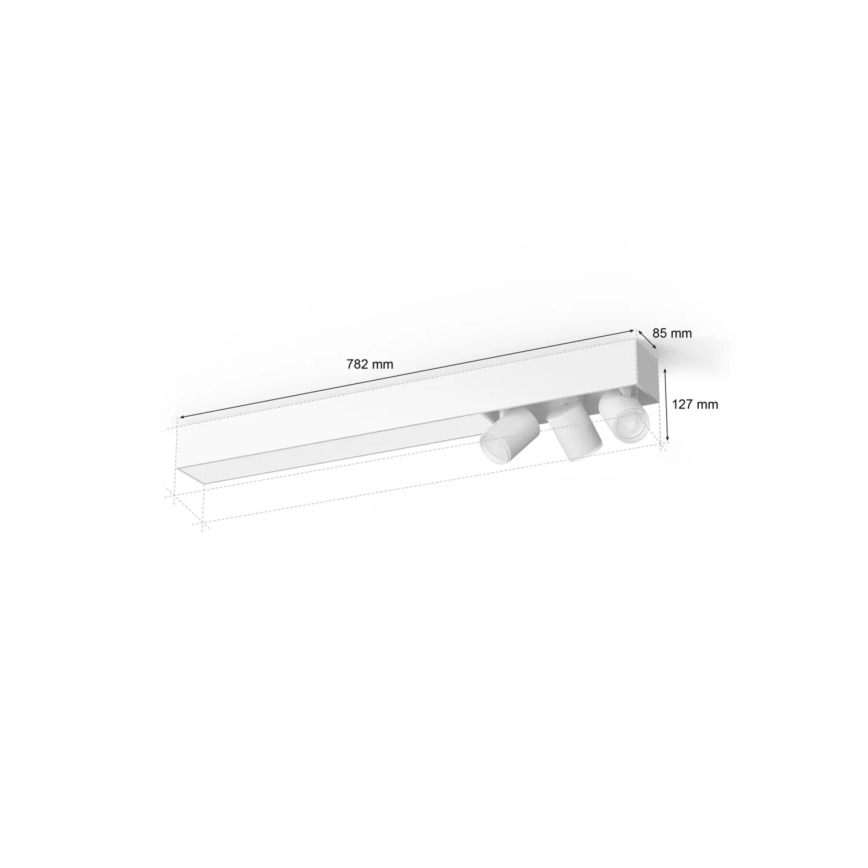 Philips - LED RGBW Dimbar spotlight Hue CENTRIS 3xGU10/4,2W/230V + LED/11W 2000-6500K