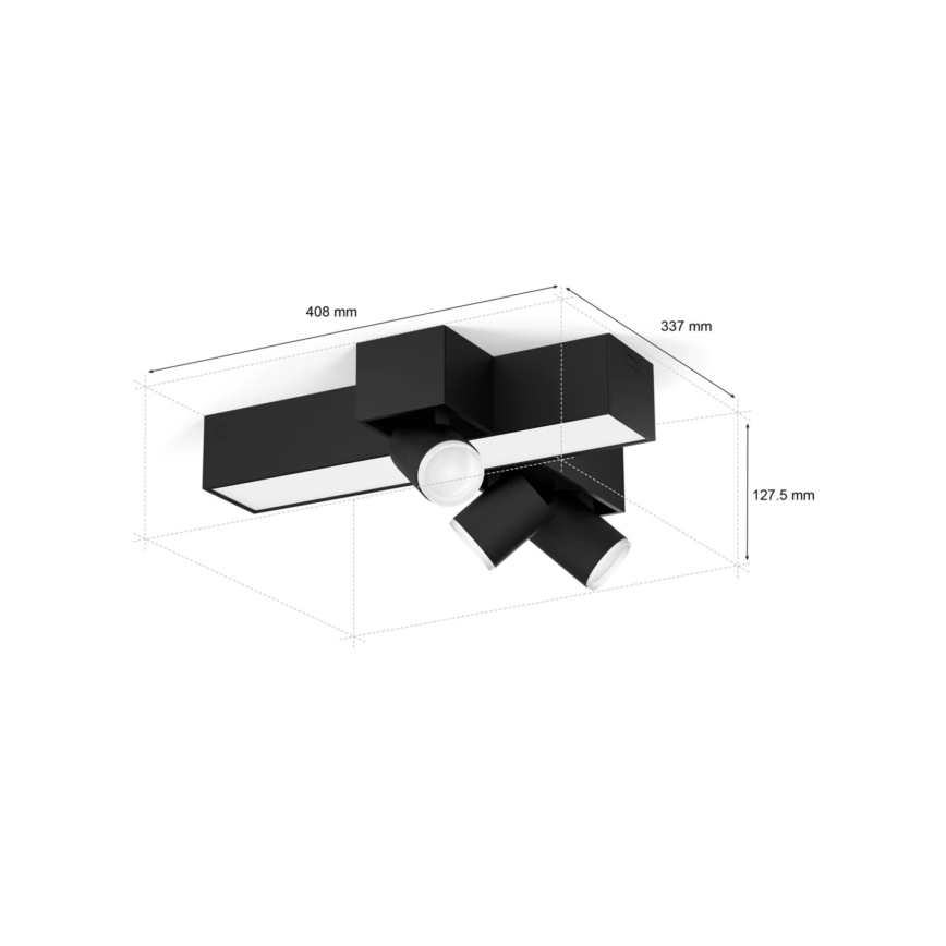 Philips - LED RGBW Dimbar spotlight Hue CENTRIS 3xGU10/4,2W/230V + LED/11W 2000-6500K