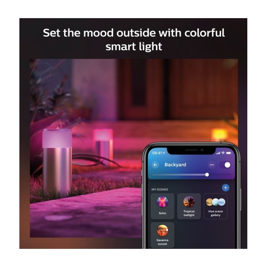 Philips - LED RGBW Dimbar utomhuslampa Hue CALLA LED/8W/230V IP44