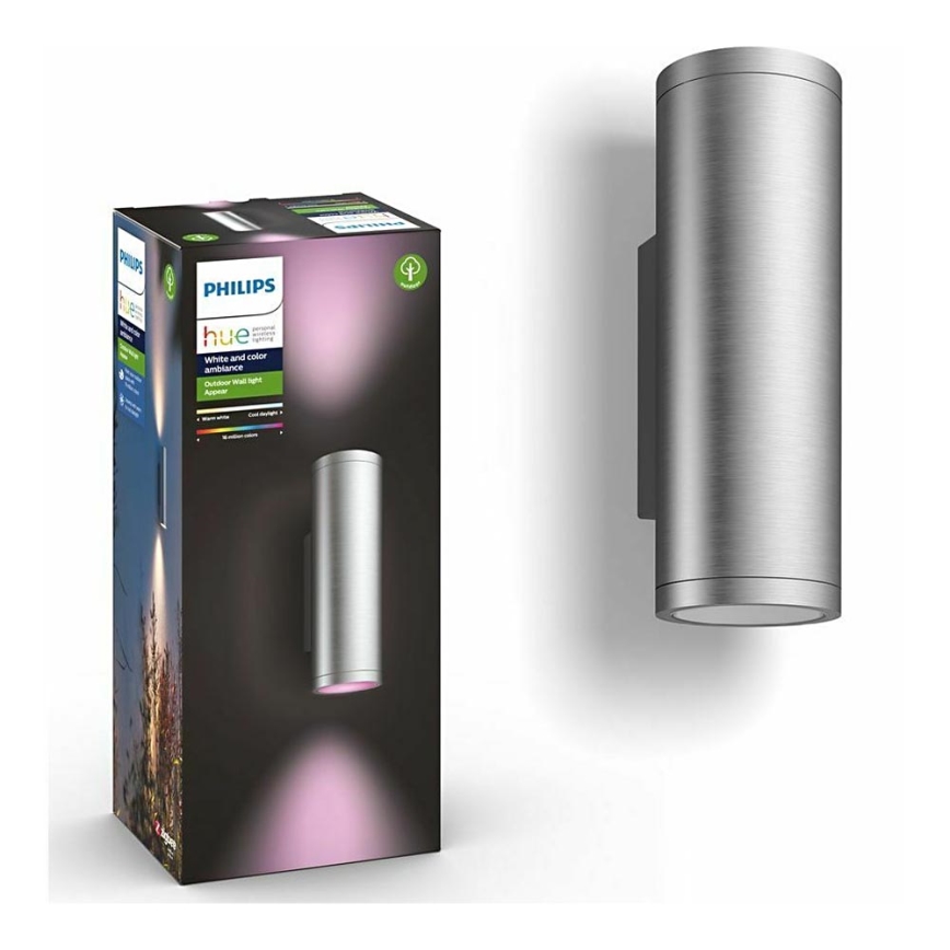 Philips - LED RGBW Dimbar vägglampa utomhus Hue APPEAR 2xLED/8W/230V IP44