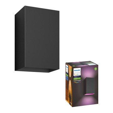 Philips - LED RGBW Dimbar vägglampa utomhus Hue RESONATE 2xLED/8W/230V 2000-6500K IP44
