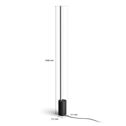 Philips - LED RGBW ljusreglerad golvlampa Hue SIGNE LED/29W/230V 2000-6500K svart