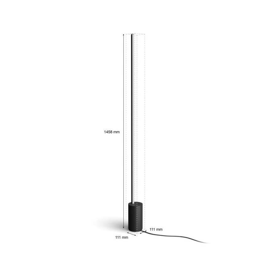 Philips - LED RGBW ljusreglerad golvlampa Hue SIGNE LED/29W/230V 2000-6500K svart