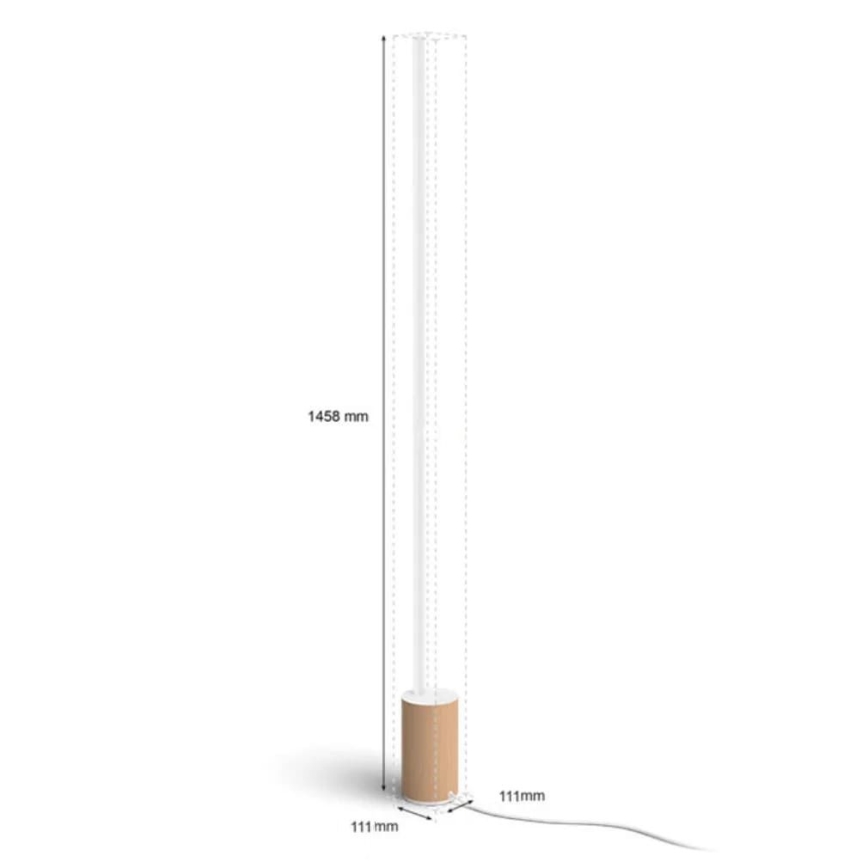 Philips - LED RGBW Ljusreglerad golvlampa Hue SIGNE LED/29W/230V 2000-6500K beige