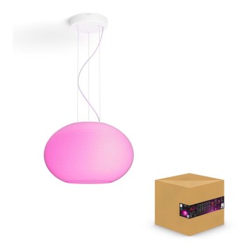 Philips - LED RGBW Ljusreglerad ljuskrona på textilsladd Hue FLOURISH LED/39W/230V