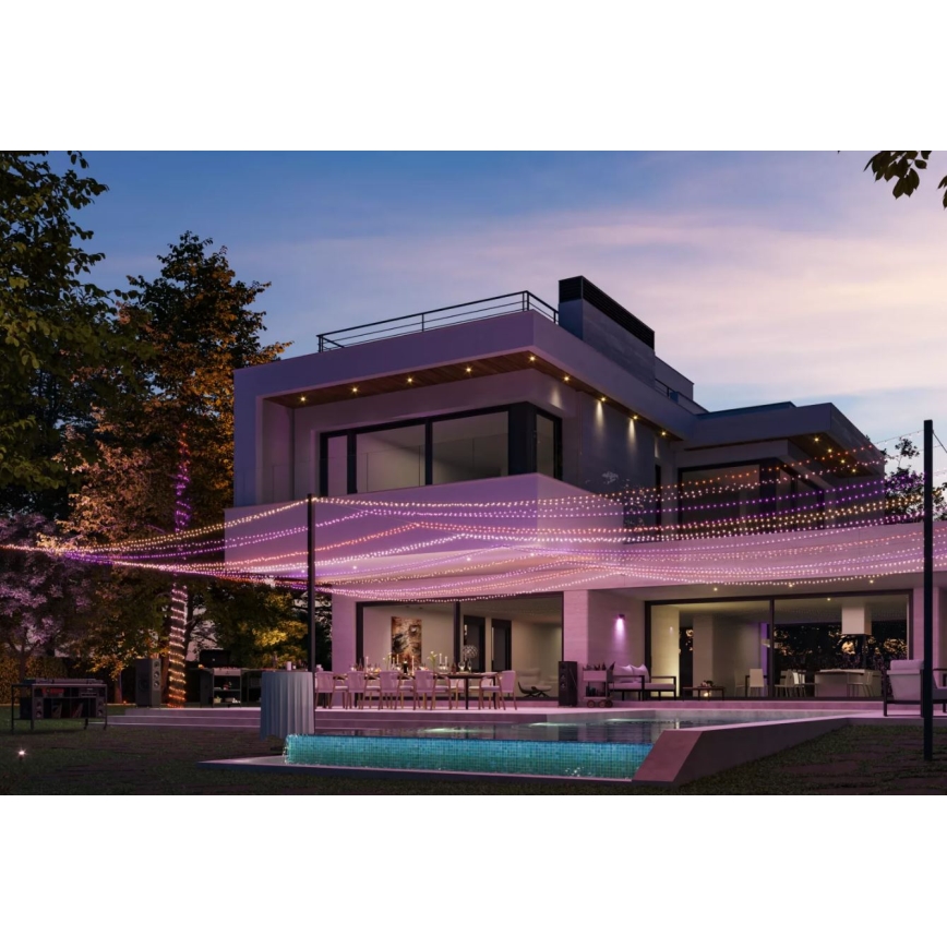 Philips - LED RGBW Ljusreglerad utomhus kedja HUE WHITE AND COLOR AMBIANCE 250xLED 24,4 m 2000-6500K IP54