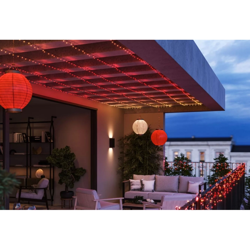 Philips - LED RGBW Ljusreglerad utomhus kedja HUE WHITE AND COLOR AMBIANCE 250xLED 24,4 m 2000-6500K IP54