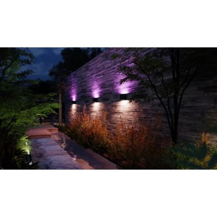 Philips - LED RGBW Dimbar vägglampa utomhus Hue DYMERA 2xLED/10,2W/230V 2000-6500K IP44