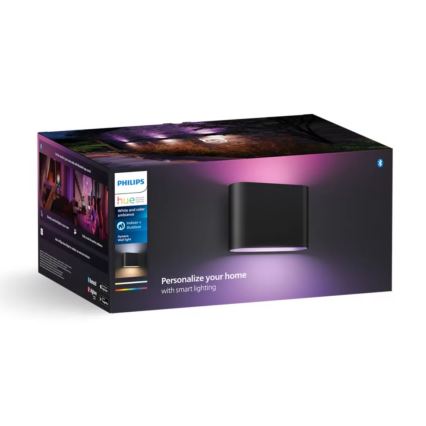 Philips - LED RGBW Dimbar vägglampa utomhus Hue DYMERA 2xLED/10,2W/230V 2000-6500K IP44
