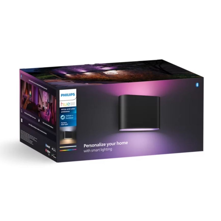 Philips - LED RGBW Dimbar vägglampa utomhus Hue DYMERA 2xLED/10,2W/230V 2000-6500K IP44