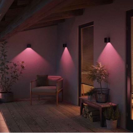Philips - LED RGBW Dimbar vägglampa utomhus Hue RESONATE LED/8W/230V 2000–6500K IP44