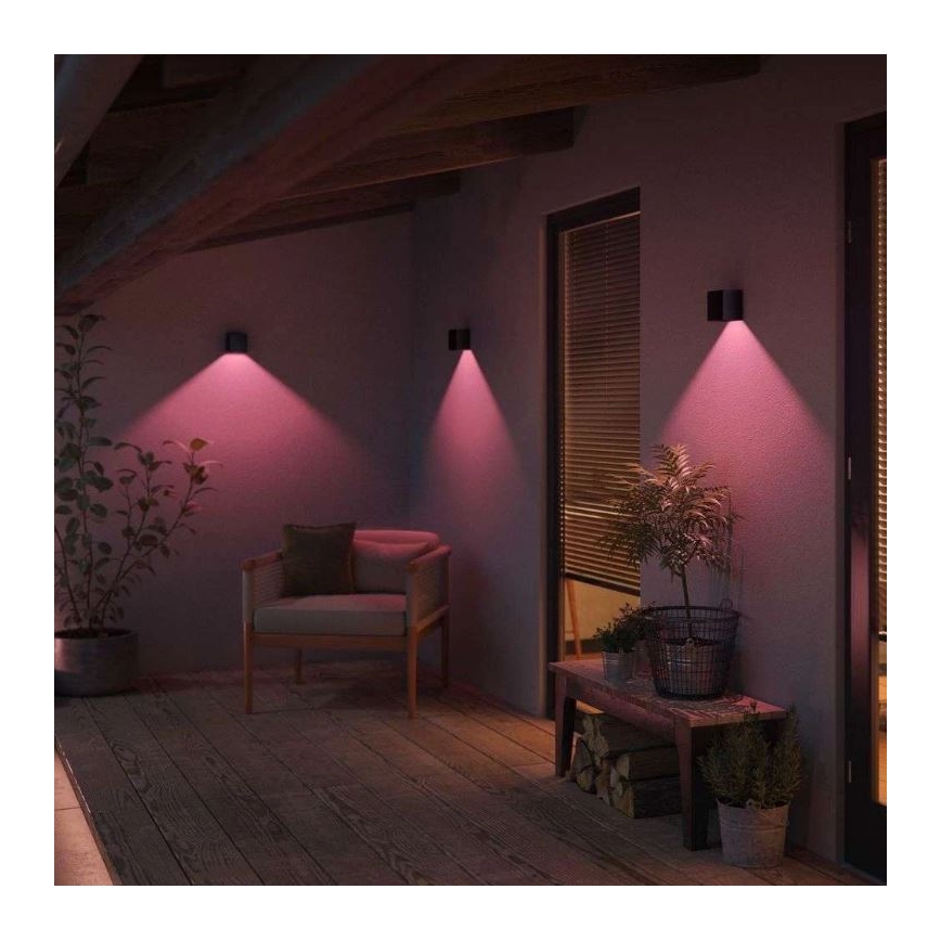 Philips - LED RGBW Dimbar vägglampa utomhus Hue RESONATE LED/8W/230V 2000–6500K IP44