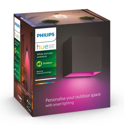 Philips - LED RGBW Dimbar vägglampa utomhus Hue RESONATE LED/8W/230V 2000–6500K IP44