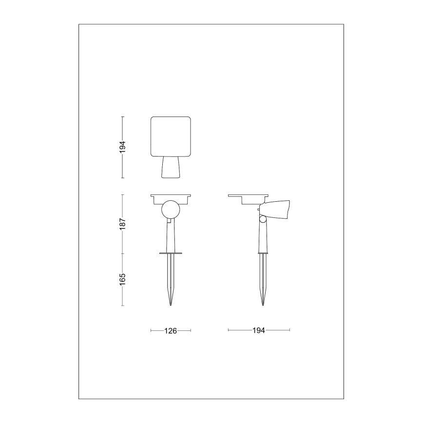 Philips - LED Solcell spotlight ASHLYN LED/1,4W/3,7V 2700K IP44