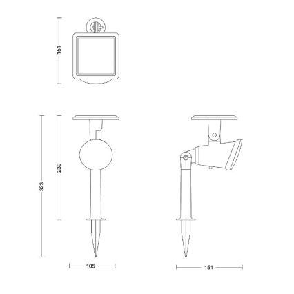Philips - LED Solcell spotlight JIVIX LED/1,4W/3,7V 1800 mAh IP44