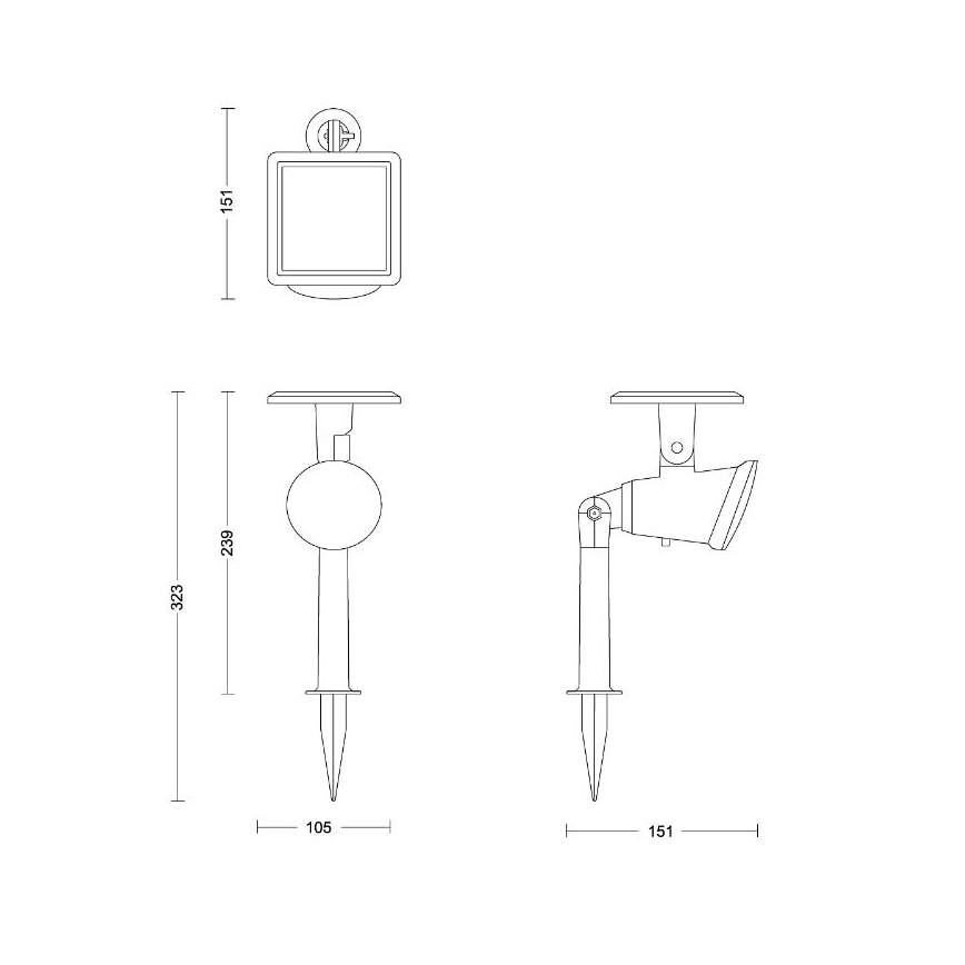 Philips - LED Solcell spotlight JIVIX LED/1,4W/3,7V 1800 mAh IP44