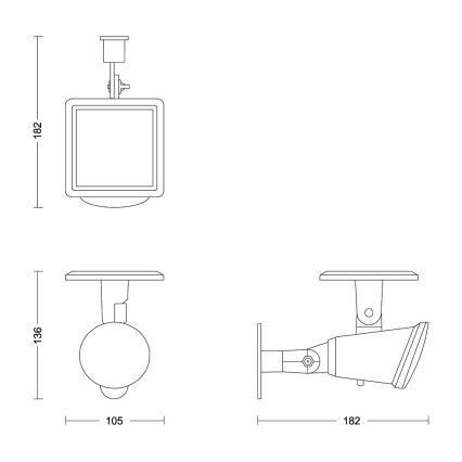 Philips - LED solcell väggbelysning JIVIX LED/1,4W/3,7V 1800 mAh IP44