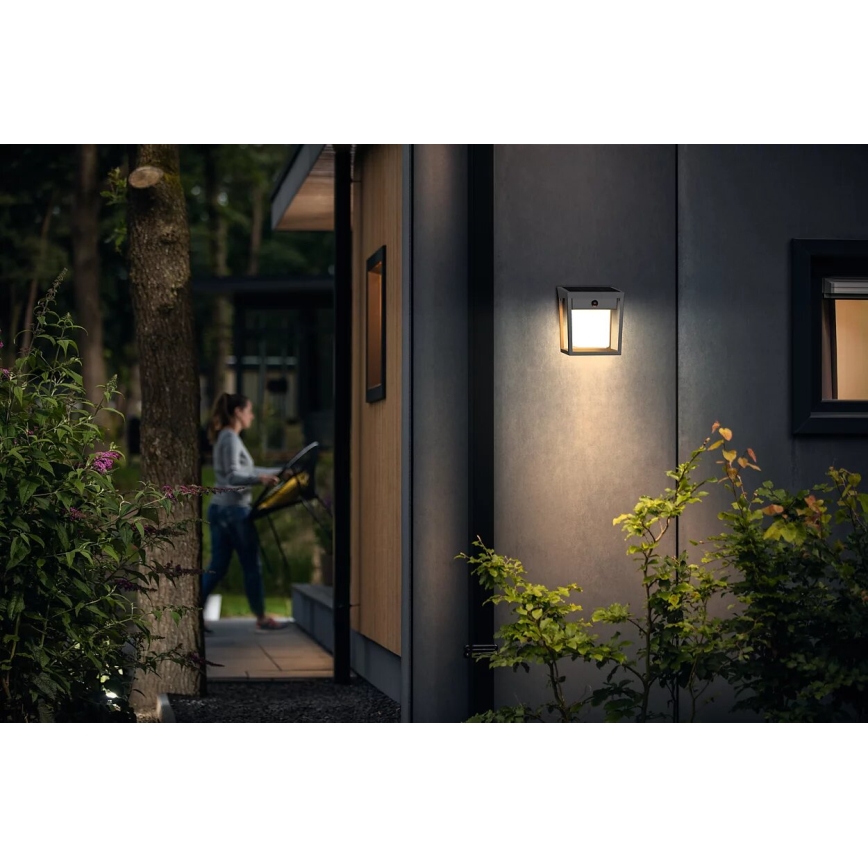 Philips - LED solcell väggbelysning med sensor BLAISE LED/1,5W/3,7V 3000K IP44