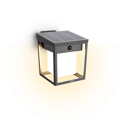 Philips - LED solcell väggbelysning med sensor BLAISE LED/1,5W/3,7V 3000K IP44
