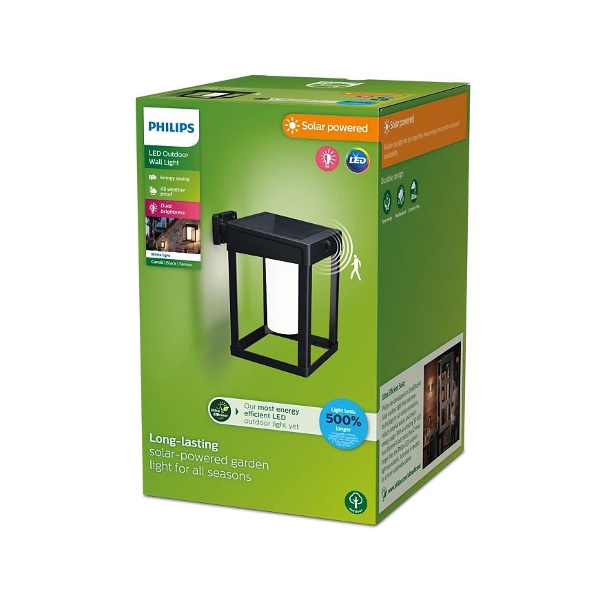 Philips - LED solcell väggbelysning med sensor CAMILL LED/1,4W/3,7V IP44