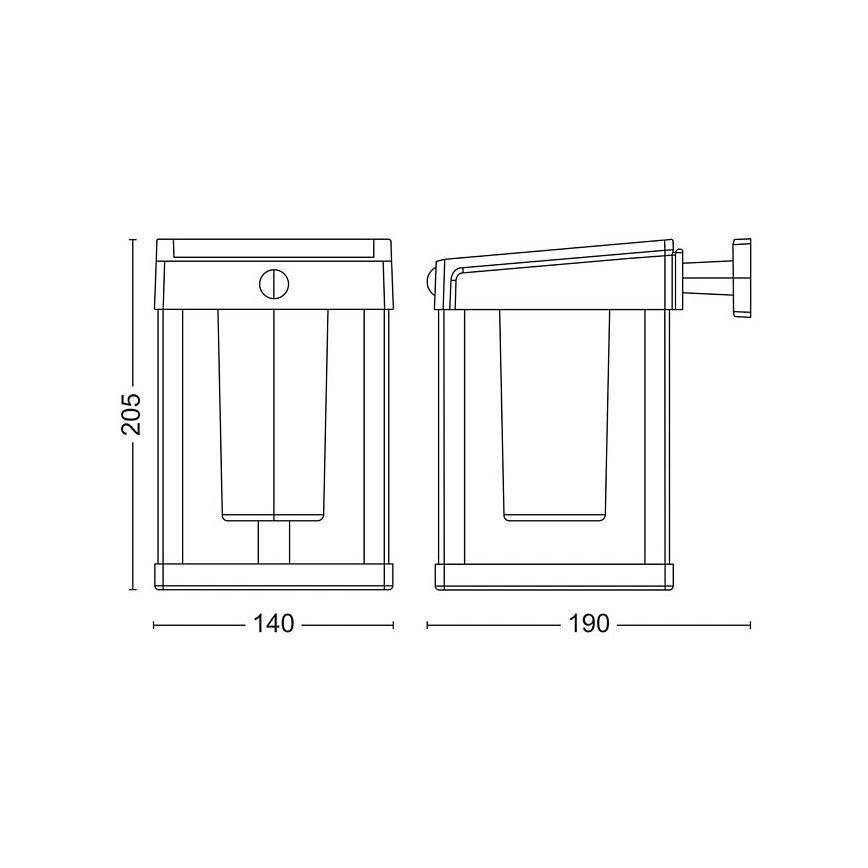 Philips - LED solcell väggbelysning med sensor CAMILL LED/1,4W/3,7V IP44