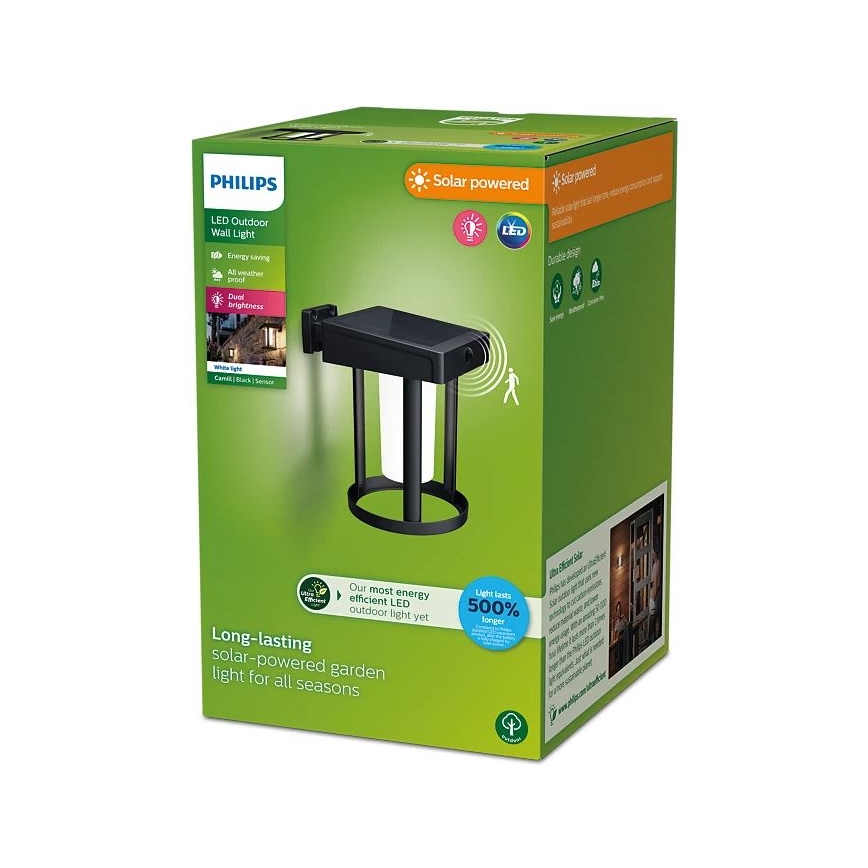 Philips - LED solcell väggbelysning med sensor CAMILL LED/1,4W/3,7V IP44