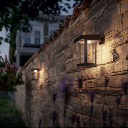 Philips - LED solcell väggbelysning med sensor CAMILL LED/1,4W/3,7V IP44