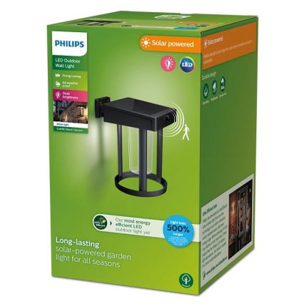Philips - LED solcell väggbelysning med sensor CAMILL LED/1,4W/3,7V IP44