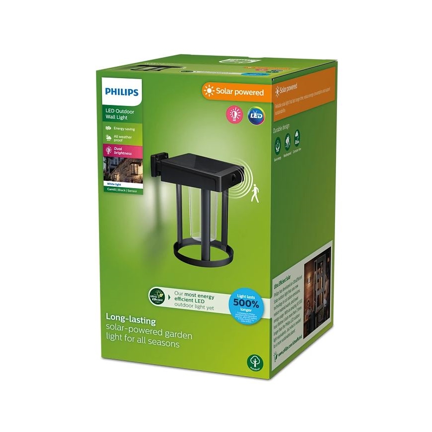 Philips - LED solcell väggbelysning med sensor CAMILL LED/1,4W/3,7V IP44