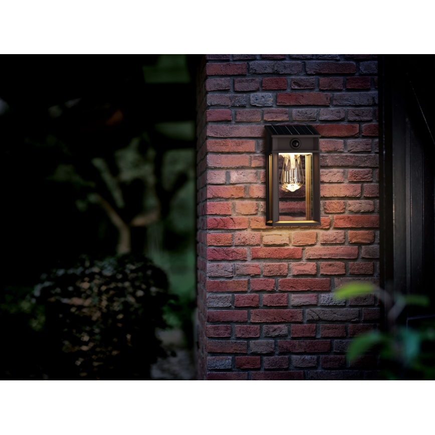 Philips - LED solcell väggbelysning med sensor GERI LED/3,2W/3,7V 2700K IP44
