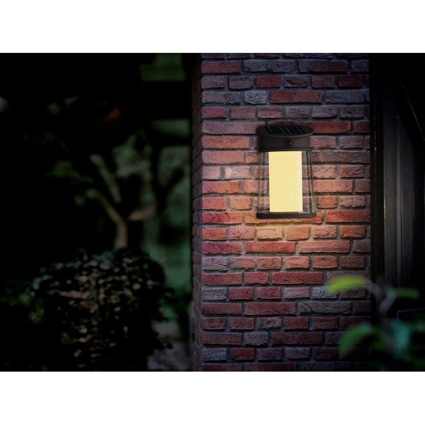 Philips - LED solcell väggbelysning med sensor JUDA LED/3,2W/3,7V 2700K IP44